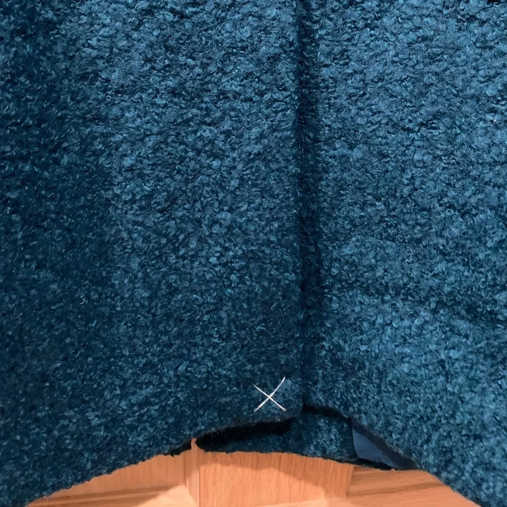 NWOT | LOFT Turquoise Teal Blue Boucle Wool Coat - Picture 8 of 8